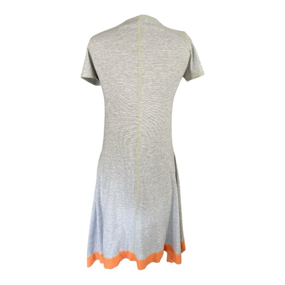 Lisa Todd Asymmetrical Dress in Gray and Orange - Picture 2 of 5